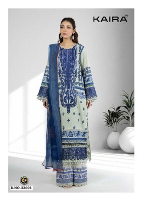 Keval Kaira Vol-32 Heavy Lawn Cotton Karachi Readymade Kurti Pant with Dupatta Set kurti pant with dupatta Catalogs