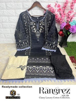 Keval Rangrez Vol 9 Pure Lawn Cotton Ready made Karachi Kurti Pant with Printed Dupatta Set  Wholesale kurtis catalogs