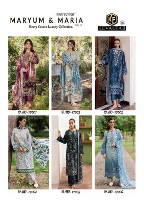 KevalFab Maryum And Maria Vol 17 Karachi Readymade Kurti Pant with Dupatta Cotton And Lawn Kurti for Women And Wholesale kurtis catalogs
