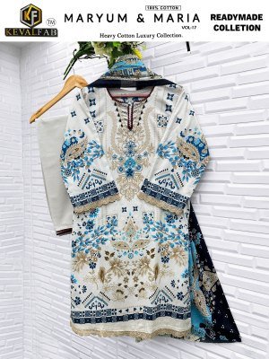 KevalFab Maryum And Maria Vol 17 Karachi Readymade Kurti Pant with Dupatta Cotton And Lawn Kurti for Women And Wholesale kurtis catalogs
