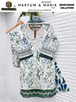 KevalFab Maryum And Maria Vol 17 Karachi Readymade Kurti Pant with Dupatta Cotton And Lawn Kurti for Women And Wholesale kurtis catalogs