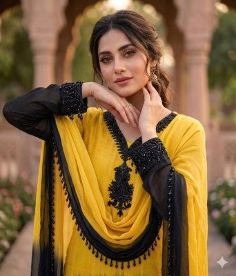 Khas D No. 5 3 Piece Hand Embroidery Kurti Pant with Dupatta Set kurti pant with dupatta Catalogs