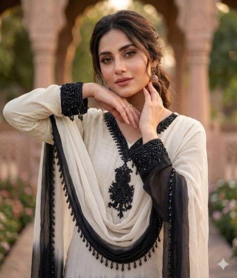 Khas D No. 5 3 Piece Hand Embroidery Kurti Pant with Dupatta Set kurti pant with dupatta Catalogs