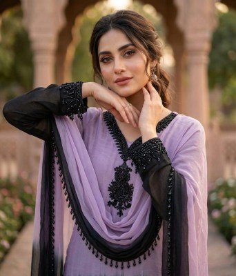 Khas D No. 5 3 Piece Hand Embroidery Kurti Pant with Dupatta Set kurti pant with dupatta Catalogs