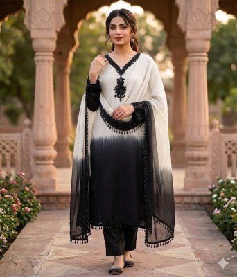 Khas D No. 5 3 Piece Hand Embroidery Kurti Pant with Dupatta Set kurti pant with dupatta Catalogs