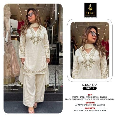 Khas Viral Readymade Armani Satin Kurti with Farshi Salwar & Chiffon Dupatta salwar kameez catalogs