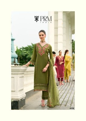 Khayaal Prm Pure Mull Chanderi Kurti Set with Embroidery Handwork Sleeves And Organza Dupatta Wholesale kurtis catalogs