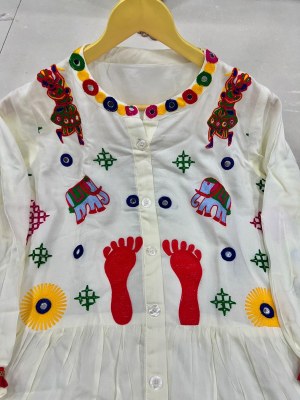 Khelaiya presenting Gamthi work top with real mirror reyon western top  catalogue western wear catalogs