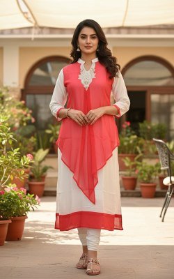 Khushi Fashion Khushi Vol 23 Georgette Kurti Catalog Handwork Wholesale kurtis catalogs