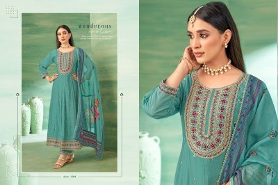 Khushi Fashion Shivani Romen Silk Anarkali Set Piece Embroidered Kurti  Pant   Dupatta with Handwork Wholesale kurtis catalogs
