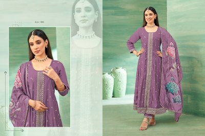 Khushi Fashion Shivani Romen Silk Anarkali Set Piece Embroidered Kurti  Pant   Dupatta with Handwork Wholesale kurtis catalogs