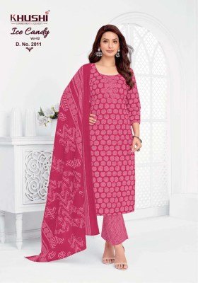 Khushi Ice Candy Vol-2 Pure Cotton Pant Style Kurti Set kurti pant with dupatta Catalogs
