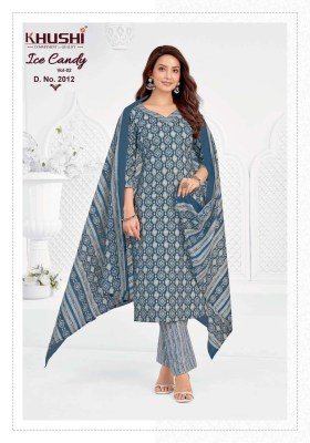 Khushi Ice Candy Vol-2 Pure Cotton Pant Style Kurti Set kurti pant with dupatta Catalogs