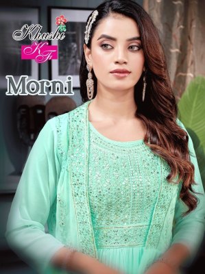 Khushi by Morni georgette with opened jacket and embroidered readymade lehenga choli catalogue at affordable rate Amavi