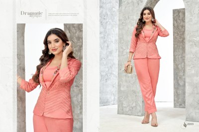 Khushi fashion present Aniyai exclusive fully embroidered blazer co ord set catalogue at wholesale price  co ord set catalogs