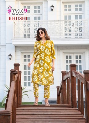 Khushi vol 1 by Mystic 9 Heavy Viscose Printed top bottom with dupatta catalogue at amavi expo readymade suit catalogs