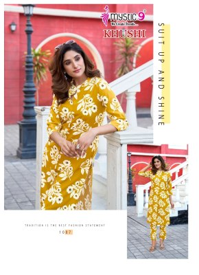Khushi vol 1 by Mystic 9 Heavy Viscose Printed top bottom with dupatta catalogue at amavi expo readymade suit catalogs