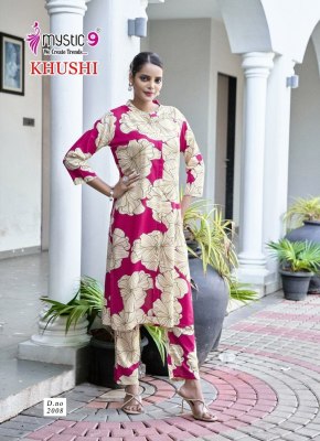Khushi vol 2 by Mystic 9 Heavy Viscose Printed top bottom and dupatta catalogue at affordable rate readymade suit catalogs