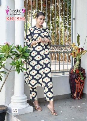 Khushi vol 2 by Mystic 9 Heavy Viscose Printed top bottom and dupatta catalogue at affordable rate readymade suit catalogs