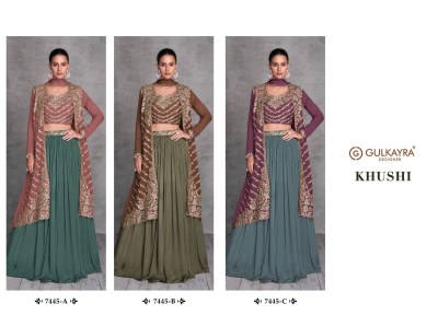 Khusi by Gulkayra designer embroidered designer lehenga catalogue at amavi expo lehenga choli catalogs