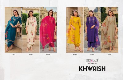 Khwaish by Lily and lali Hand embroidered fancy readymade suit catalogue at amaviexpo readymade suit catalogs
