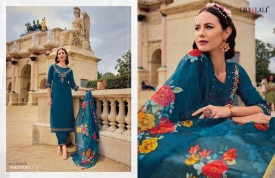 Khwaish by Lily and lali Hand embroidered fancy readymade suit catalogue at amaviexpo readymade suit catalogs