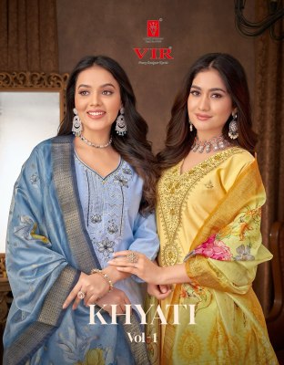 Khyati vol 1 by VIR Gadhwal embroidered super quality readymade suit catalogue at low rate Amavi