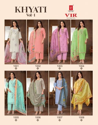 Khyati vol 1 by VIR Gadhwal embroidered super quality readymade suit catalogue at low rate readymade suit catalogs