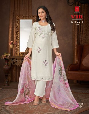 Khyati vol 1 by VIR Gadhwal embroidered super quality readymade suit catalogue at low rate readymade suit catalogs