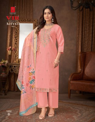 Khyati vol 1 by VIR Gadhwal embroidered super quality readymade suit catalogue at low rate readymade suit catalogs