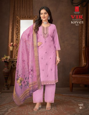 Khyati vol 1 by VIR Gadhwal embroidered super quality readymade suit catalogue at low rate readymade suit catalogs