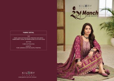 Kilory Trends Rangmanch Lawn Cotton Designer Dress Material Collection dress material catalogs