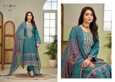 Kilory Trends Rangmanch Lawn Cotton Designer Dress Material Collection dress material catalogs