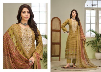 Kilory Trends Rangmanch Lawn Cotton Designer Dress Material Collection dress material catalogs