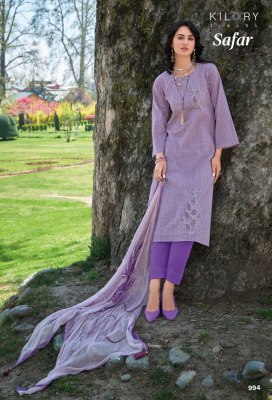 Kilory Trendz by Safar pure lawn cotton embroidered unstitched dress material catalogue  salwar kameez catalogs