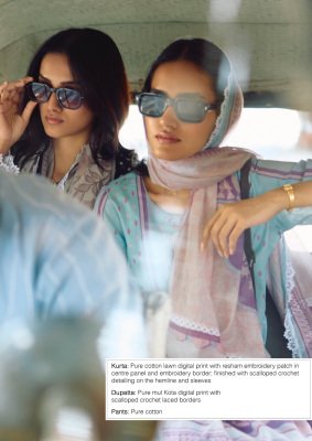Kimora Bahaar Lawn Cotton Digital Print Kurti Pant with Pure Mul Kota Dupatta Set dress material catalogs