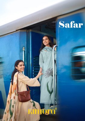 Kimora Safar Vol 88 Pure Self Weave Cotton Kurta Pant Dupatta Set 