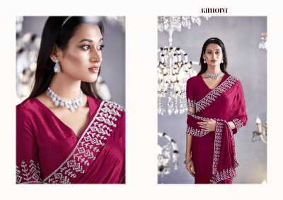 Kimora by zarkan Beautifully Designed Party Wear Collection saree catalogue at wholesale price sarees catalogs