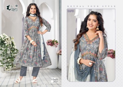 Kinti by Libaas vol 3 newly modal print aliya cut with fancy sequence work kurti bottom and dupatta catalogue at low rate kurtis catalogs