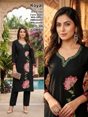 Koyal Vol. 1 Kurti Pant with Dupatta Set Size wise Combo Set