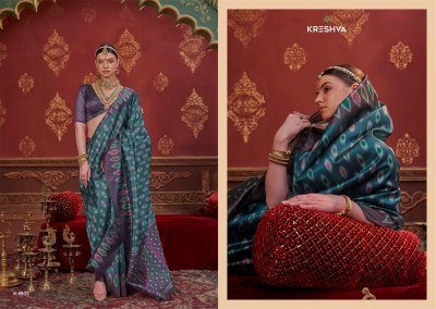 Kreshva Kalki Series 4494 To 4505 Pc Silk Ikkat Designer Saree Wholesaler  sarees catalogs