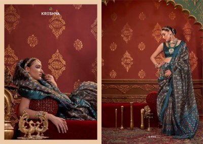 Kreshva Kalki Series 4494 To 4505 Pc Silk Ikkat Designer Saree Wholesaler  sarees catalogs