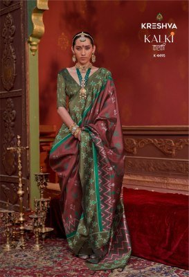 Kreshva Kalki Series 4494 To 4505 Pc Silk Ikkat Designer Saree Wholesaler  sarees catalogs