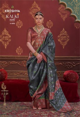 Kreshva Kalki Series 4494 To 4505 Pc Silk Ikkat Designer Saree Wholesaler  sarees catalogs