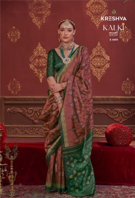 Kreshva Kalki Series 4494 To 4505 Pc Silk Ikkat Designer Saree Wholesaler  sarees catalogs