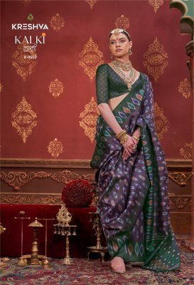 Kreshva Kalki Series 4494 To 4505 Pc Silk Ikkat Designer Saree Wholesaler  sarees catalogs