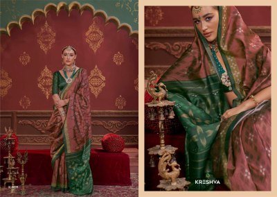 Kreshva Kalki Series 4494 To 4505 Pc Silk Ikkat Designer Saree Wholesaler  sarees catalogs
