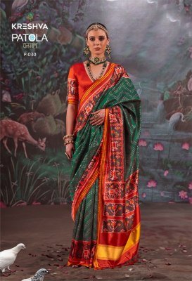Kreshva Patola Varmala Series  029 To 034 Festival Wear Saree Wholesaler  sarees catalogs