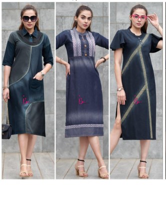 Kumb Capture 6 by Seriema Exclusive cotton denim with aari hand work kurti catalogue at affordable rate kurtis catalogs