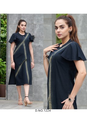 Kumb SERIEMA by RAPID beautiful cotton denim kurti with different shades catalogue kurtis catalogs